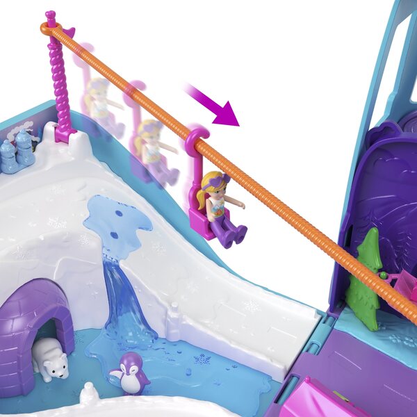 Polly Pocket Van Mega Adventure Travel Set avec 2 poupées et accessoires
