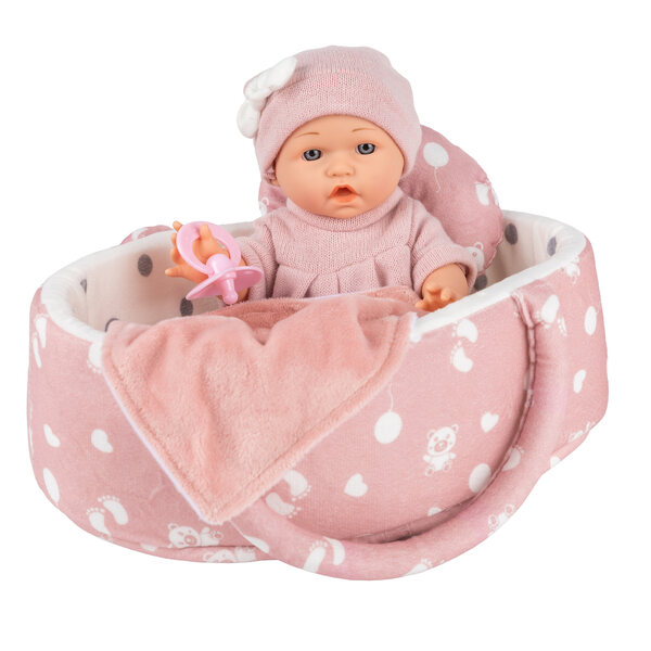 Baby Doll Kinderplay 30 cm con marsupio e accessori - Sicura e morbida