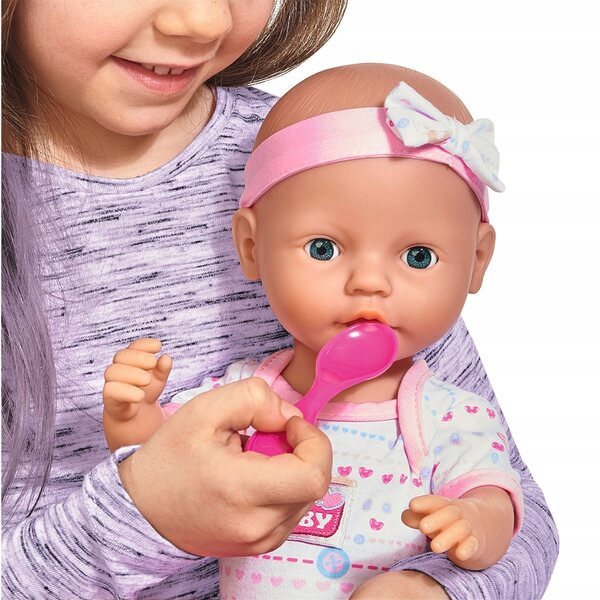 Simba New Born Baby Bambola funzionale per bambina 43 cm con accessori