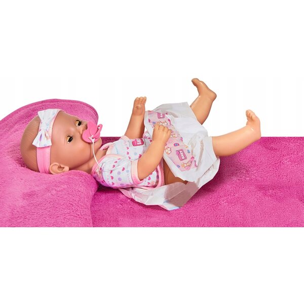 Simba New Born Baby Bambola funzionale per bambina 43 cm con accessori