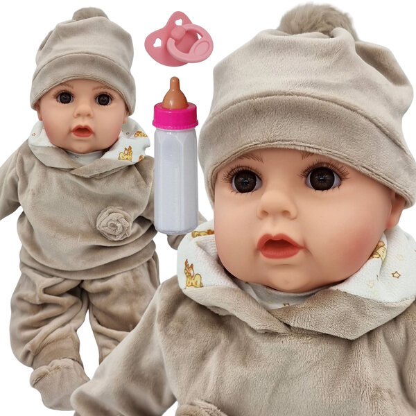 Baby Doll Parla e Canta in Polacco 45 cm + Ciuccio e Biberon - MarioToys