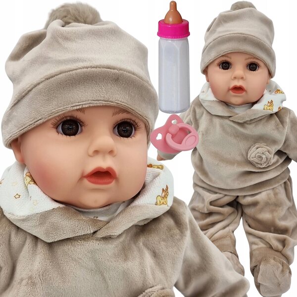 Baby Doll Parla e Canta in Polacco 45 cm + Ciuccio e Biberon - MarioToys