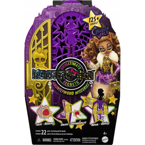 Monster High Clawdeen Wolf Strašzysekrety Seria 6 con 19 Sorprese e Accessori