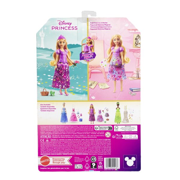 Disney Princess Rapunzel Story Puppe 2 in 1 mit Modeaccessoires