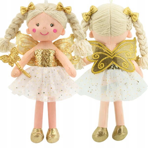 Feenprinzessin Goldene Puppe Plüschtier, Stoffpuppe, Kindergeschenk