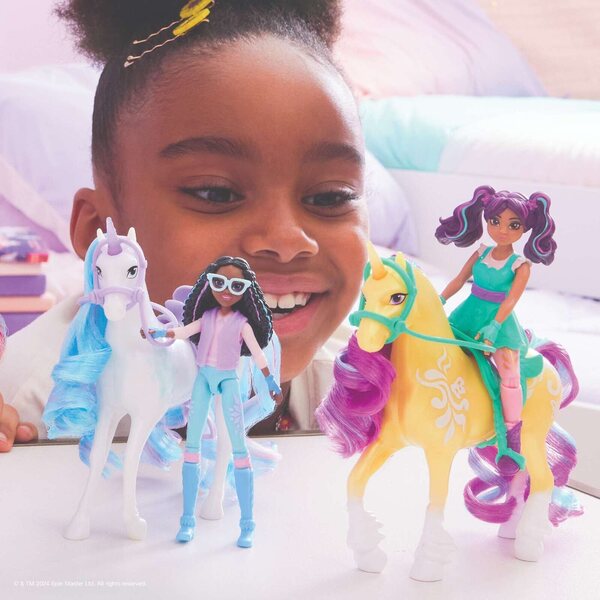 Spin Master Unicorn Academy: bambola Ava con foglia di unicorno - set di figure da 14 cm