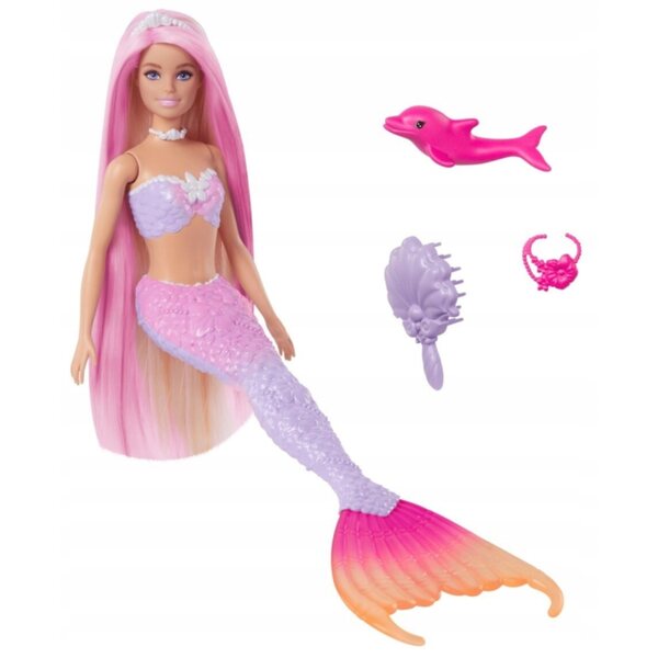 Barbie Malibu Syrenka mit Delphin und magischem Farbwechsel HRP97 Mattel