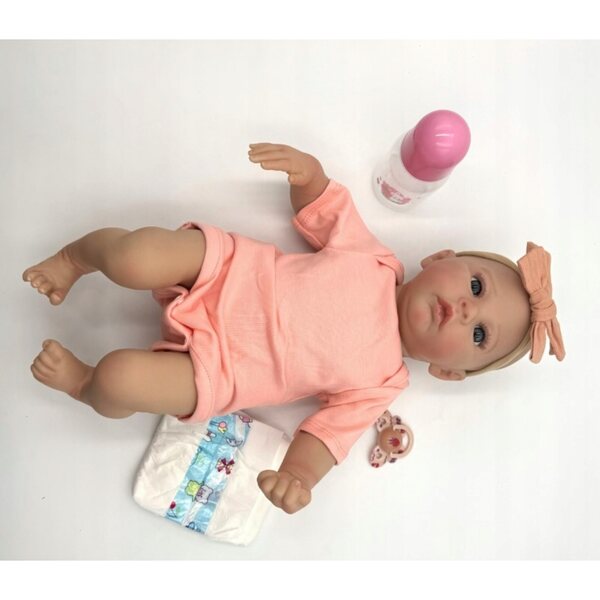 Bambola realistica Reborn 49 cm con accessori per bambini da 3 anni