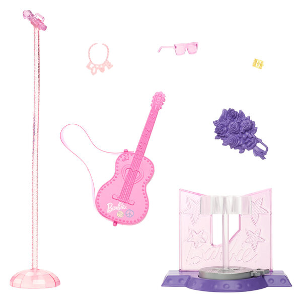 Barbie Career Gwiazda Popu mit Zubehör und rotierender Szene