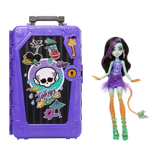 Monster High Jinafire Lang 32 cm mit Zubehör Urlaubsset für Kinder ab 4 Jahren