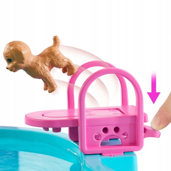 Barbie Dream Pool mit Rutsche, Whirlpool und Zubehör – Spielset für Kinder ab 3 Jahren