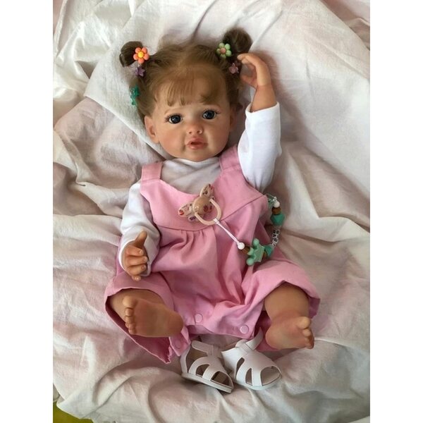 Bambola Reborn Girl 55 cm. Realistica come un bambino vero
