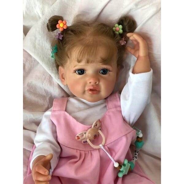Bambola Reborn Girl 55 cm. Realistica come un bambino vero