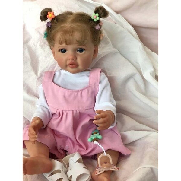 Bambola Reborn Girl 55 cm. Realistica come un bambino vero