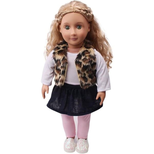 Kleidung für amerikanische Puppen 46 cm – komplett mit langen Ärmeln, Weste, Hose und Rock