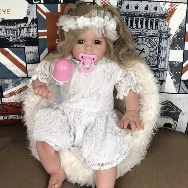 Bambola Reborn 55 cm Rosalie - Bambola realistica in silicone per bambini 3+