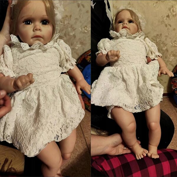 Bambola Reborn 55 cm Rosalie - Bambola realistica in silicone per bambini 3+