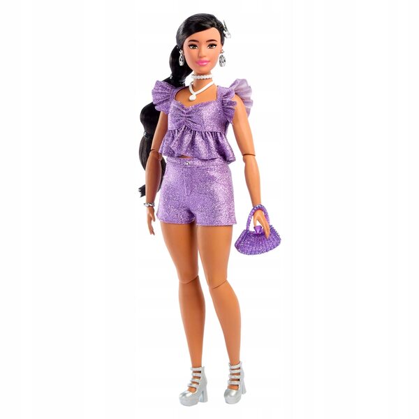 Barbie Deluxe Style Doll Fashion Amethyst mit Zubehör und dynamischen Bewegungen