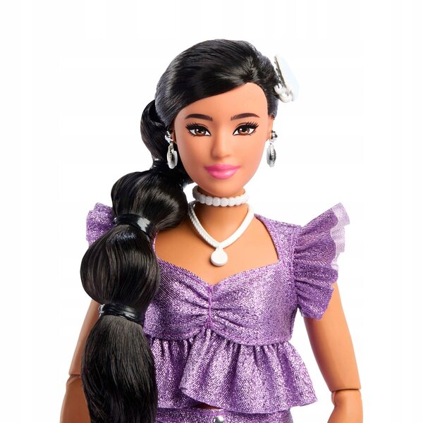 Barbie Deluxe Style Doll Fashion Amethyst mit Zubehör und dynamischen Bewegungen