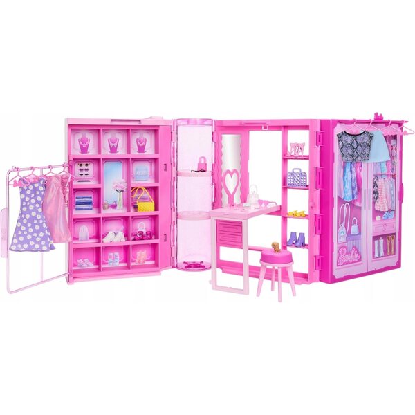 Barbie Dream Garderobe 3.0 mit über 25 Accessoires für Mädchen ab 3 Jahren