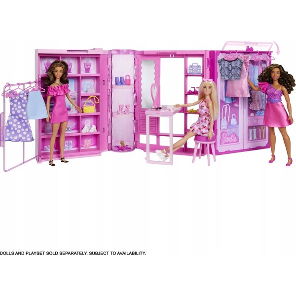 Barbie Dream Garderobe 3.0 mit über 25 Accessoires für Mädchen ab 3 Jahren