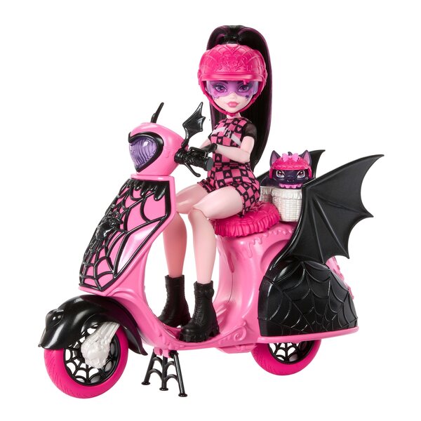 Monster High Draculaura con Wampirystyczny Skuter e Accessori per Bambini 4+