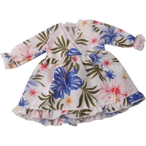 Abito Floreale Maniche Lunghe per Bambole 46 cm - Vestito Casual Uteruik