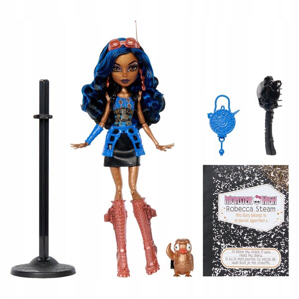 Monster High Robecca Steam bambola collezionabile con accessori e diario segreto