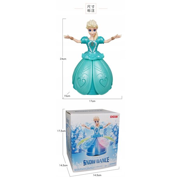 Bambola Elsa Frozen che Canta, Ballando con Luci LED e Suoni per Bambini