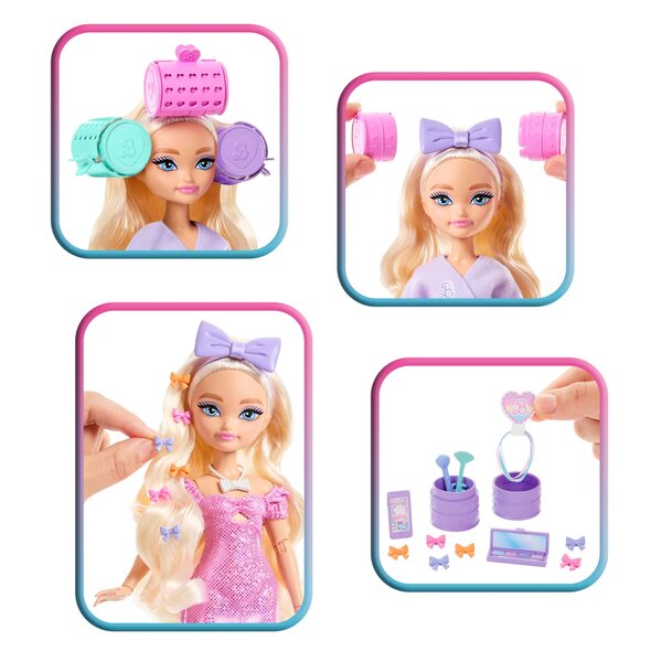 Barbie Dream Besties Malibu mit Make-up- und Styling-Zubehör, 28 cm