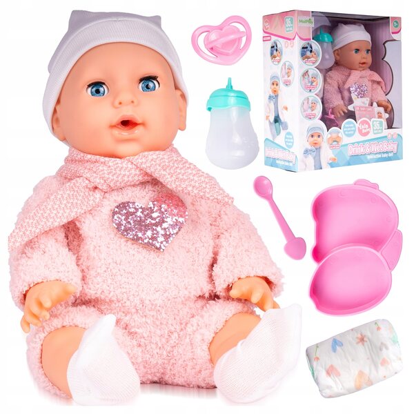 Bambola Bobas 30 cm con Vestiti, Accessori e Gattino MalPlay per Bambine