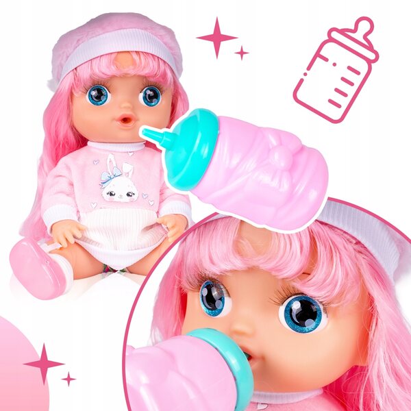 Bambola Bobas 30 cm con Vestiti, Accessori e Gattino MalPlay per Bambine