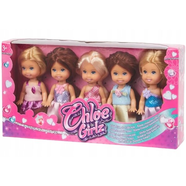 Chloe Girlz Mini-Prinzessin-Puppen, Set mit 5 12 cm großen Puppen für Kinder