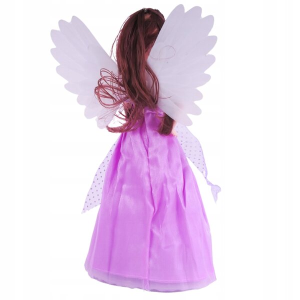 Interaktive tanzende und singende LED-Prinzessinpuppe in lila Kleid