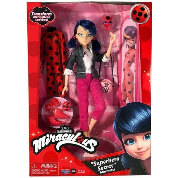Miraculous Biedronka Marinette Bambola con Costume e Accessori Ufficiali
