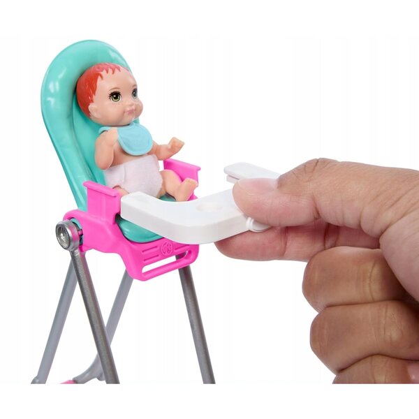 Barbie Skipper Opiekunka mit Bobas und Babynahrungszubehör 3+ Mattel