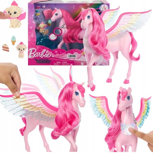 Pegasus Barbie Szczypta Magii rose avec lumières et sons interactifs Mattel