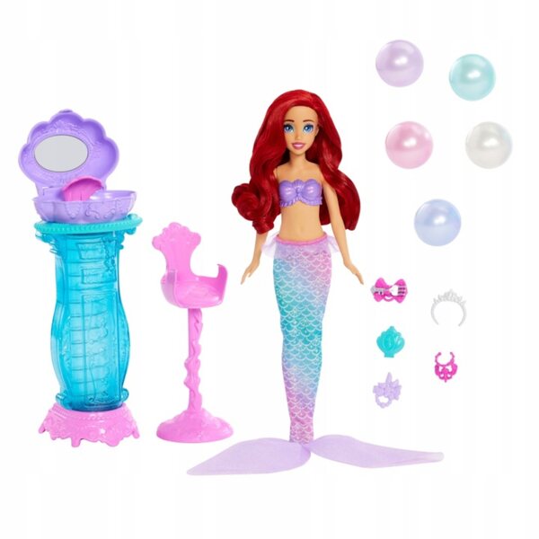 Lalka Disney Princess Księżniczka Arielka Muszelkowa toaletka Akcesoria