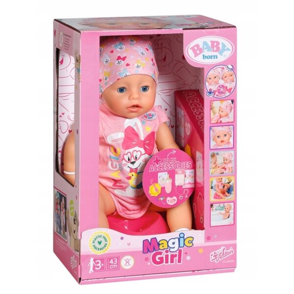 Zapf Creation Baby Born 43cm con 10 funzioni magiche e accessori inclusi