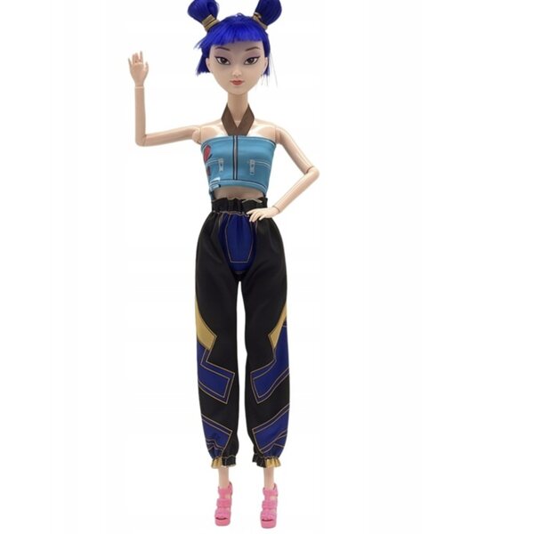 Bambola K-Pop Huntrix Hunters Zoey che canta e si illumina di blu da 30 cm
