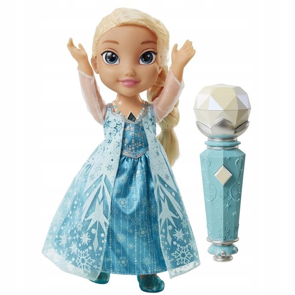 Bambola Elsa Cantante Frozen con Microfono e Luci, 36 cm, JAKKS Pacific