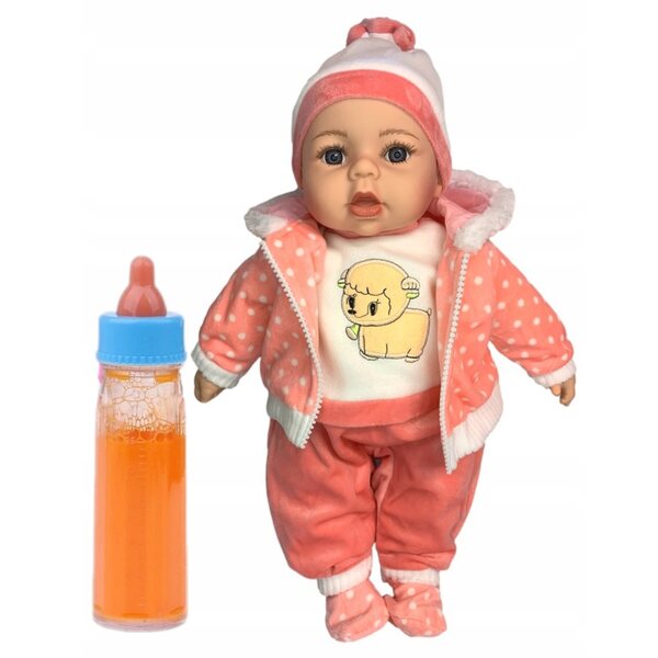 Bambola Realistica Neonato 45cm con Suoni, Bottiglia Magica e Succhietto