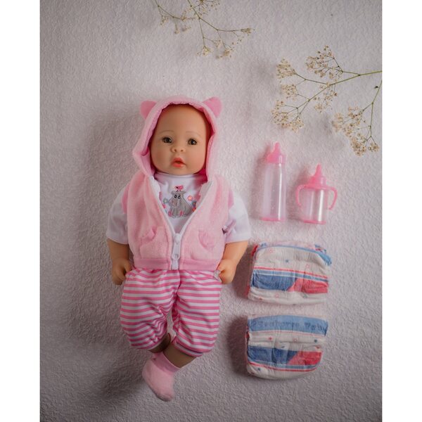 Baby Doris bambola da 40 cm, che annusa, parla e canta con accessori