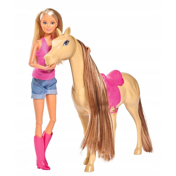 Bambola Steffi Love con cavallo e accessori per l'equitazione per bambini dai 3 anni