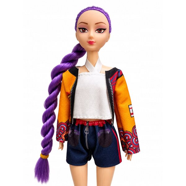 Bambola Rumi di K-Pop Hunters da 30 cm con articolazioni mobili e un vestito elegante