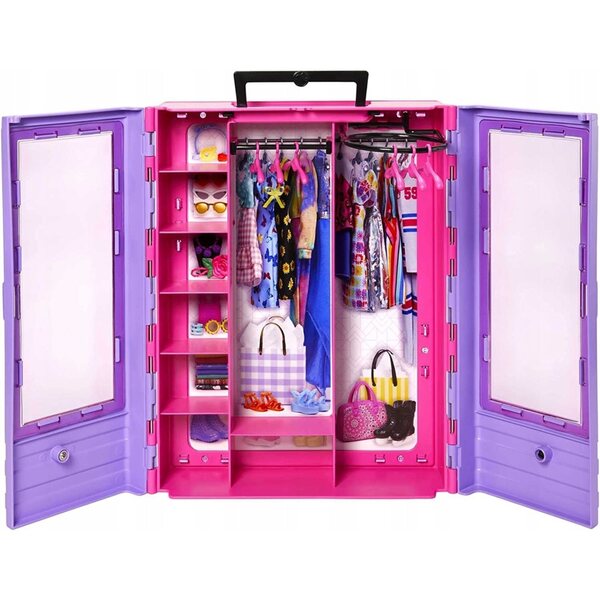Barbie Ultimate Closet Kleiderschrank mit Puppe, Kleidung und Accessoires für Kinder ab 3 Jahren