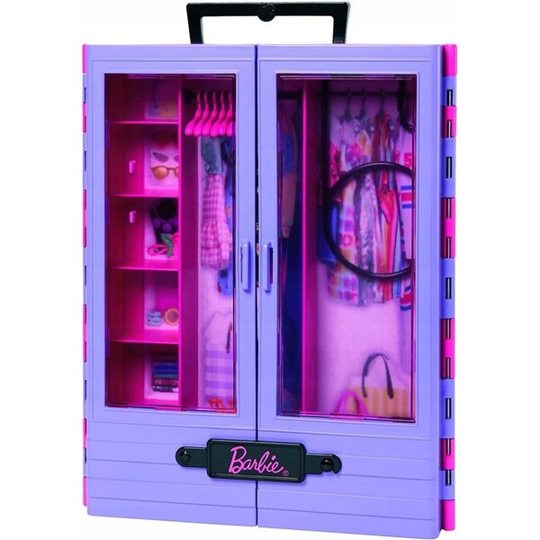 Barbie Ultimate Closet Kleiderschrank mit Puppe, Kleidung und Accessoires für Kinder ab 3 Jahren