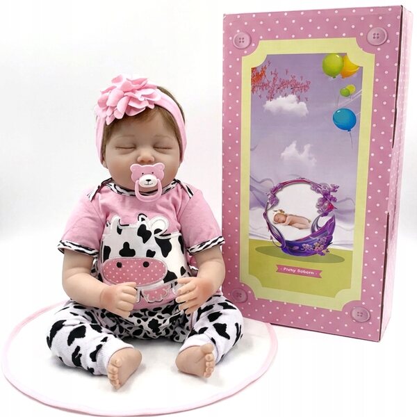 55 cm große realistische Reborn-Puppe mit Zubehör und sicheren Materialien für Kinder