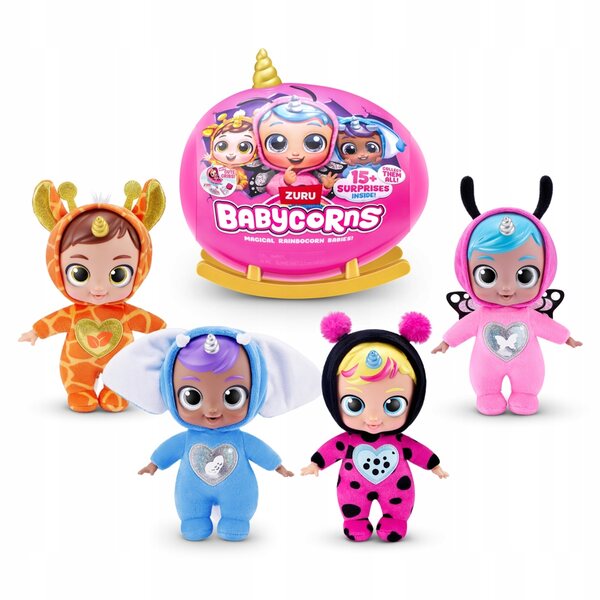Babycorns ZURU Rainbocorn Babies - Bambola sorpresa con culla magica e accessori