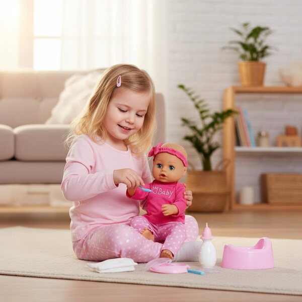 Bambolina che fa pipì 43 cm con accessori Norimpex - Set educativo per bambini